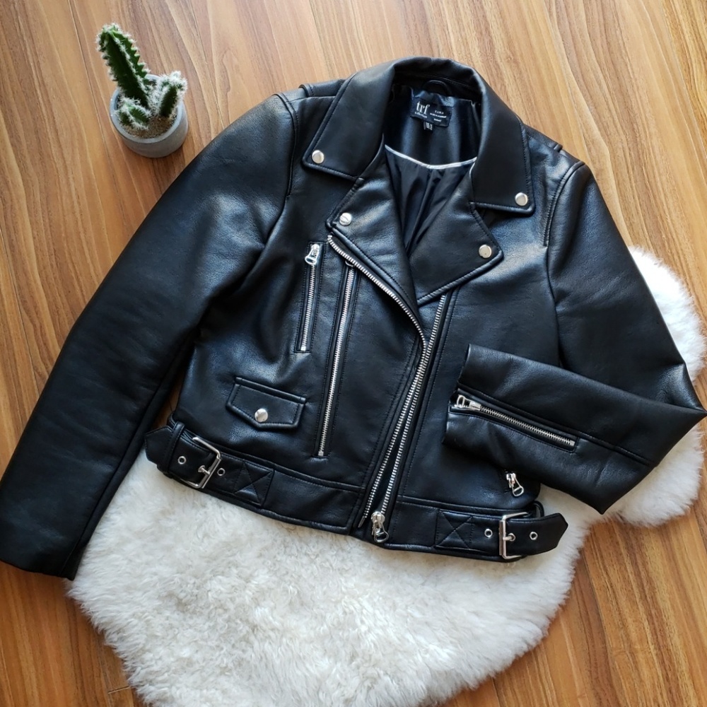 NWOT Zara TRF Collection Vegan Leather Moto